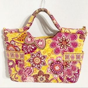 Vera Bradley Bali Gold Gabby Quilted Handbag Tote